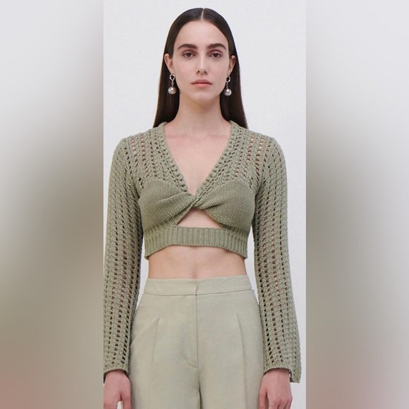 Jonathan Simkhai Tops - Jonathan Simkhai NWT XS NILE CROCHET CROP TOP
